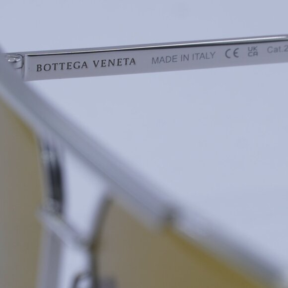 Bottega Veneta BV1012S 007 Sunglasses Silver Aviator Frame, Brown Lenses main image 10